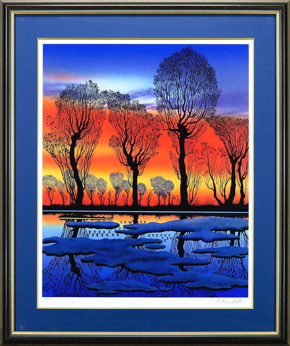 真作】【WISH】近藤薫「望郷」シルクスクリーン 約15号 大作 直筆