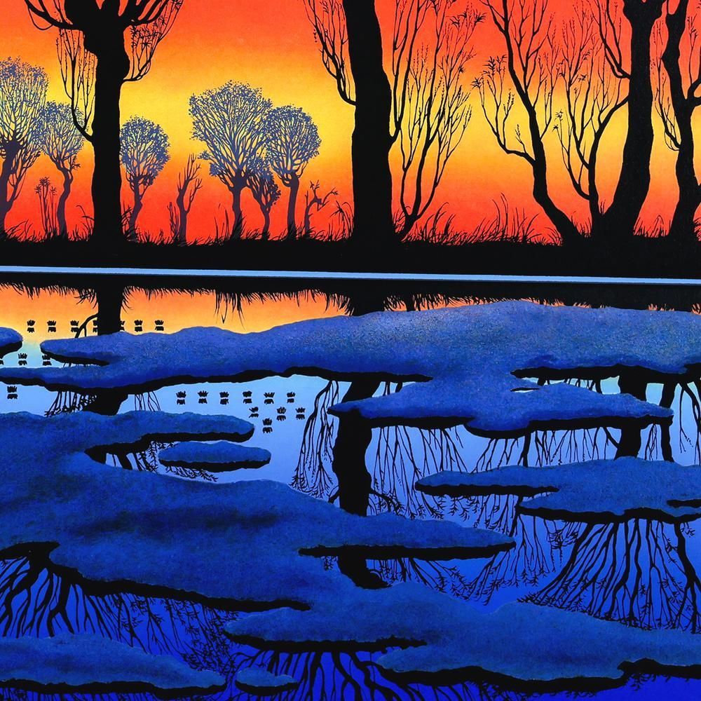 真作】【WISH】近藤薫「望郷」シルクスクリーン 約15号 大作 直筆