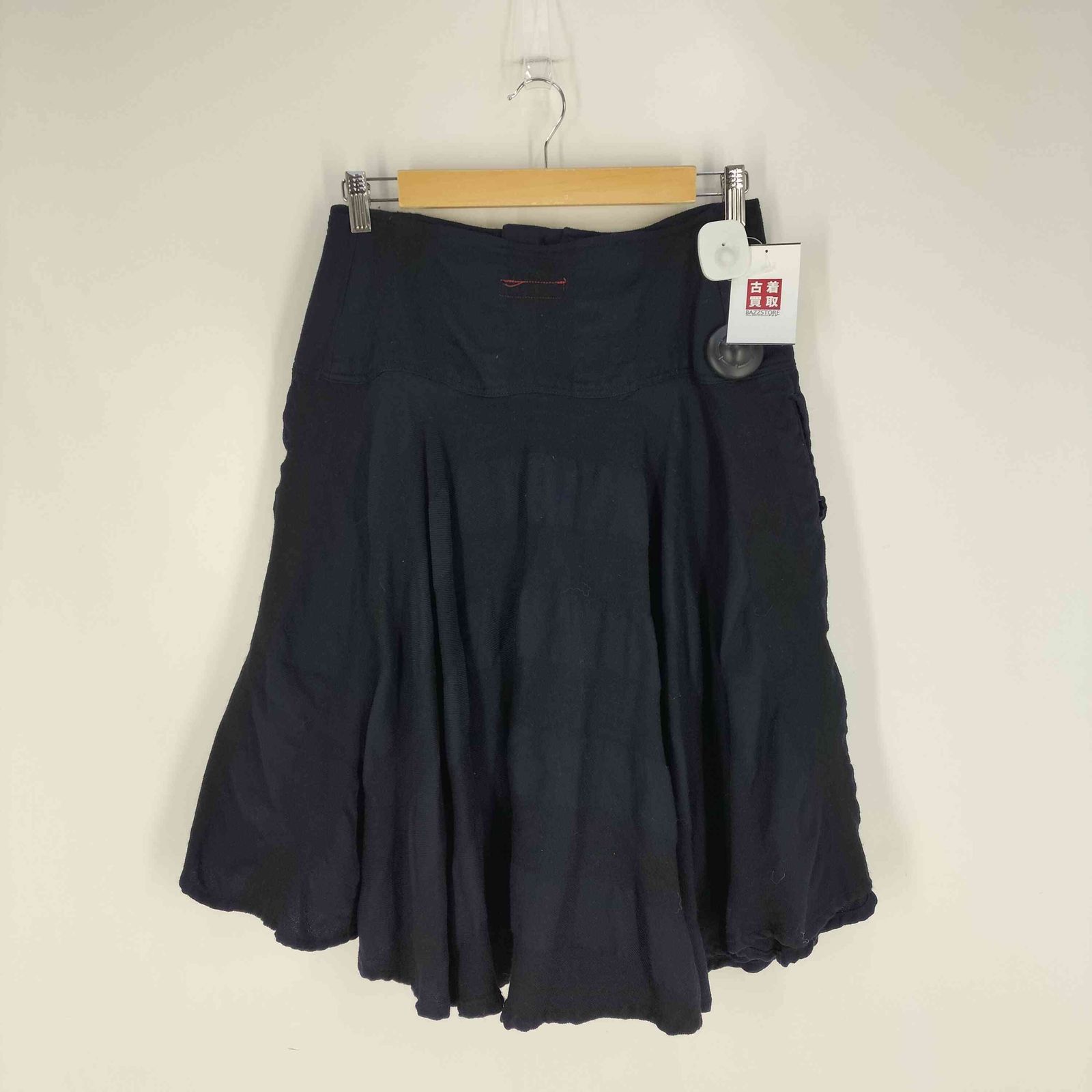 ワイズレッドレーベル Ys Red Label 総柄 バックプリーツ ウールスカート レディース JPN 2