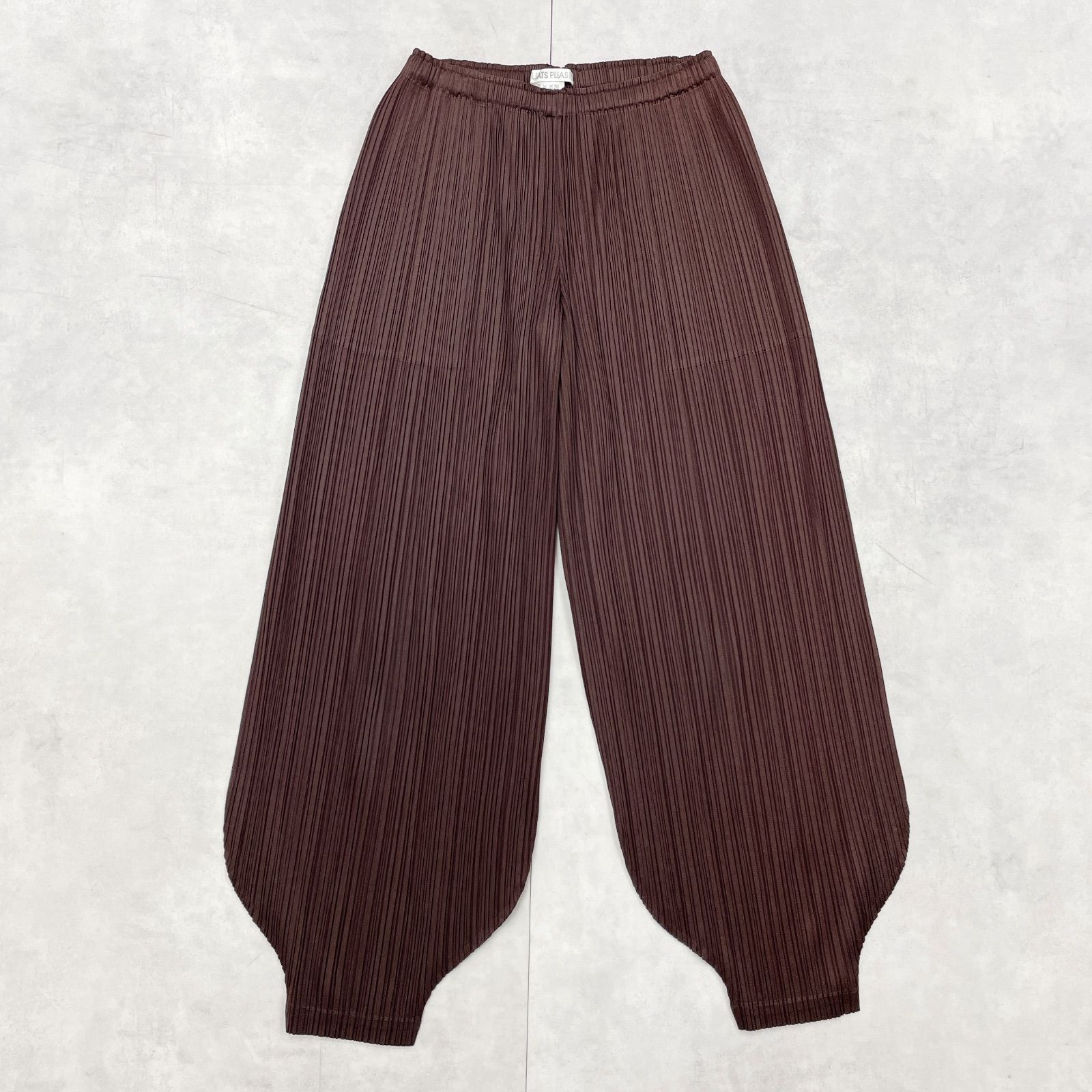 PLEATS PLEASE プリーツプリーズ パンツ バルーン ポリエステル ブラウン レディース 1