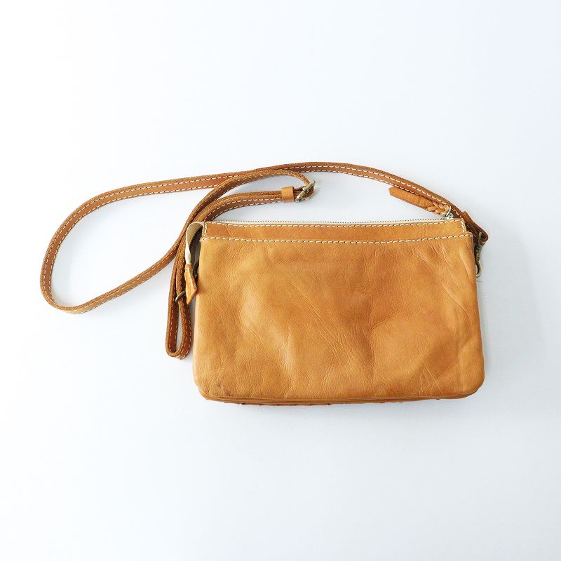 カトルフィーユ Quatre Feuilles メッシュレザーショルダーバッグ 