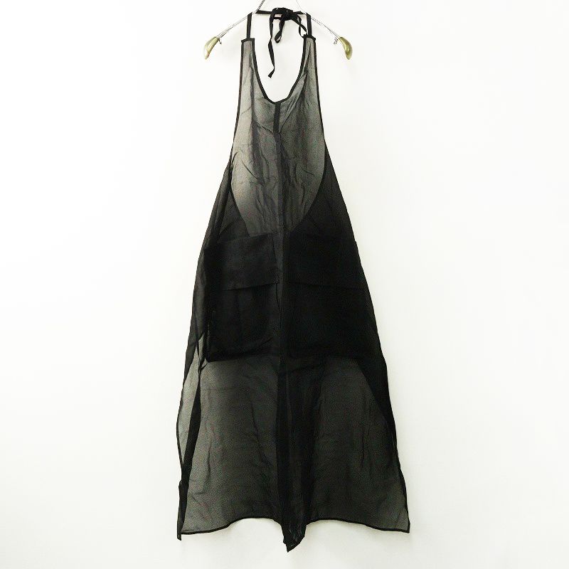 2025 SS テンハンドクラフテッドモダン TENNE MODERN オーガンジーベスト F ブラック 黒 エプロン