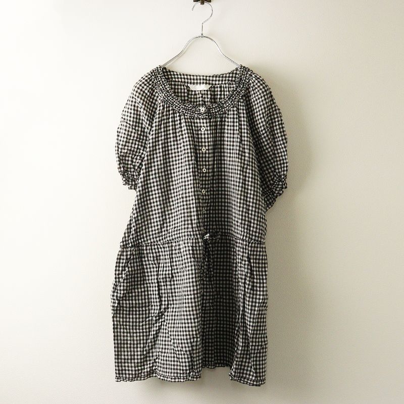 PINK HOUSE ワンピース ピコフリル ブラック ビンテージ 配色フリル使いワンピース｜ピンクハウスオフィシャルオンラインストア