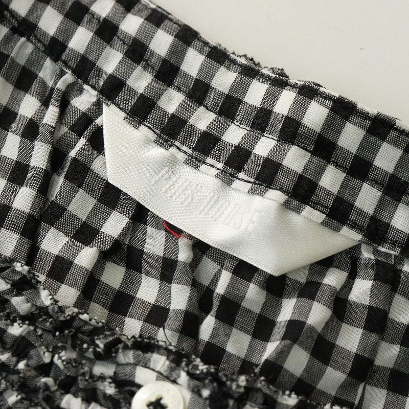 ピンクハウス PINK HOUSE ギンガムチェック 半袖 ピコフリル