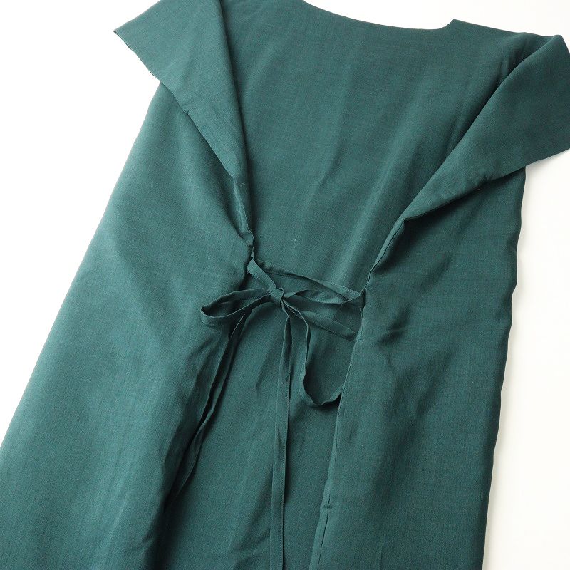 美品 ソウソウ SOU SOU 京都 貫頭衣 モスリン 長方形衣 グリーン┃日本