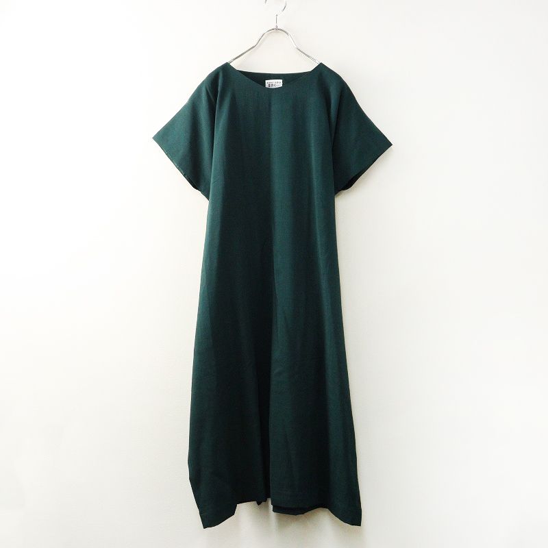 sousou ソウソウ　モスリン長方形衣 ワンピース　ほほえみ　花柄　貫頭衣 美品 ソウソウ SOU SOU 京都 貫頭衣 モスリン 長方形衣 グリーン┃日本