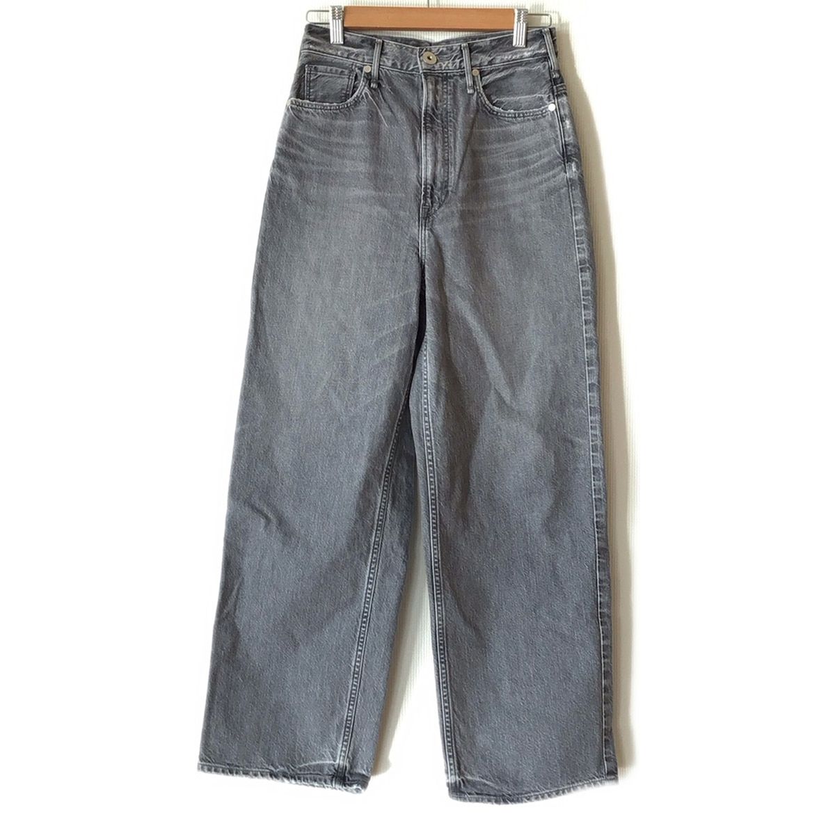 upper hights アッパーハイツ ジーンズ サイズ23 レディース - ライトグレー フルレングス ダメージ加工