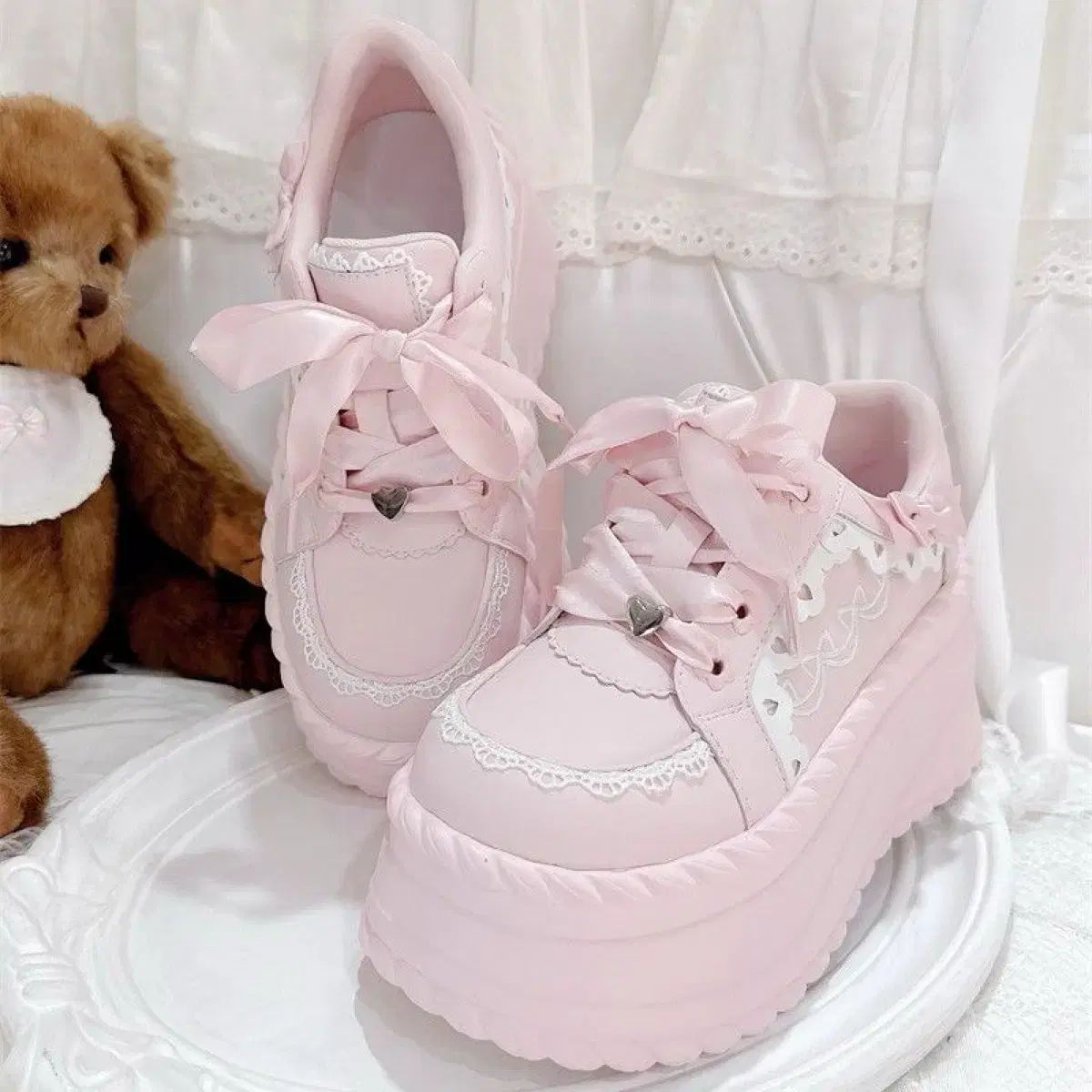  GURURU 地雷系 厚底 ハイトップシューズ サブカルチャー ファッション 靴 3 COLOR フラットシューズ バレエシューズ パンプス