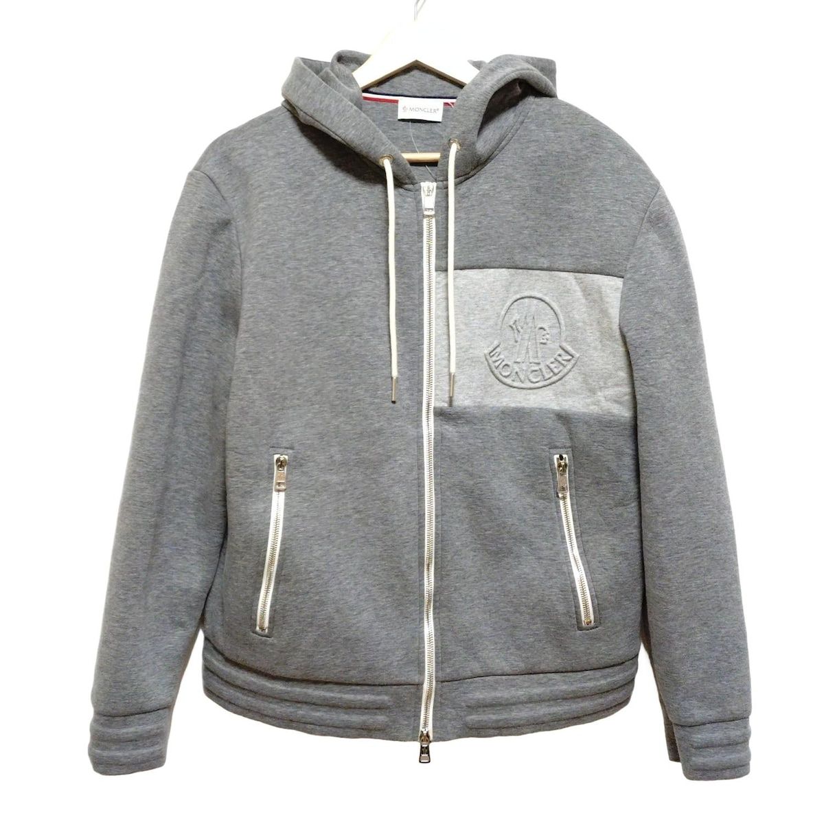 【美品】MONCLER モンクレール グレーパーカージャケット MONCLER(モンクレール) パーカー サイズM メンズ MAGLIA CARDIGAN