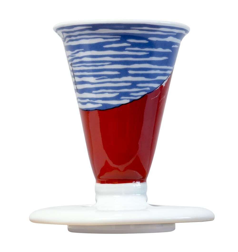  コニカル30 シングル コーヒードリッパー 透過ドリッパー Tarachine たらちね 1杯用 計量スプーン 紙フィルター付 赤富士 有田焼 ドリップポット コーヒー用品