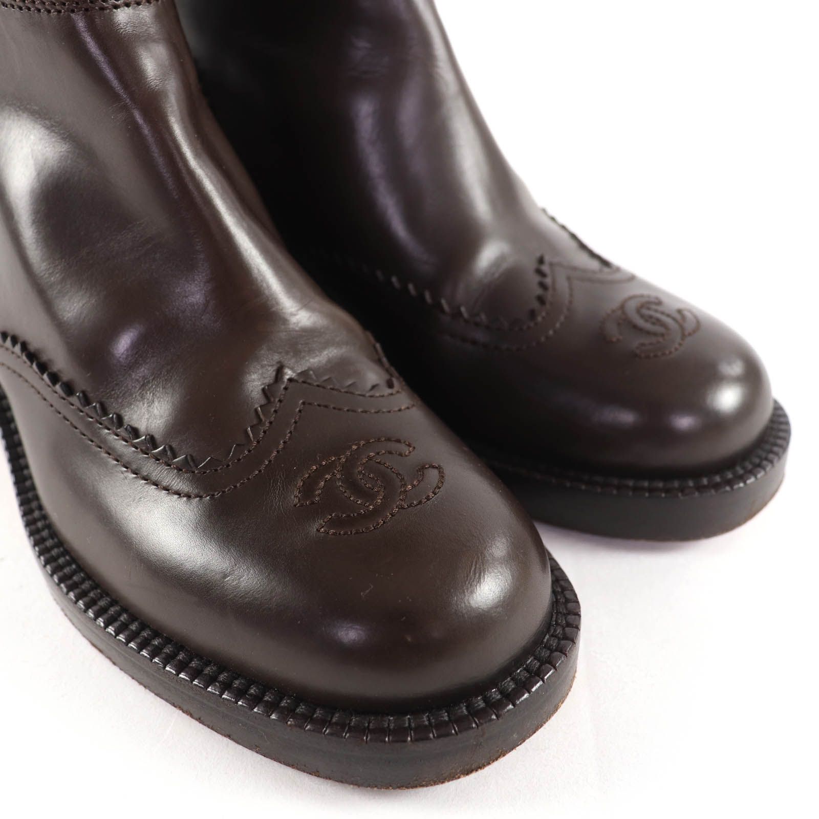 美品☆CHANEL シャネル G32251 ココマーク レザー切替デザイン ロング