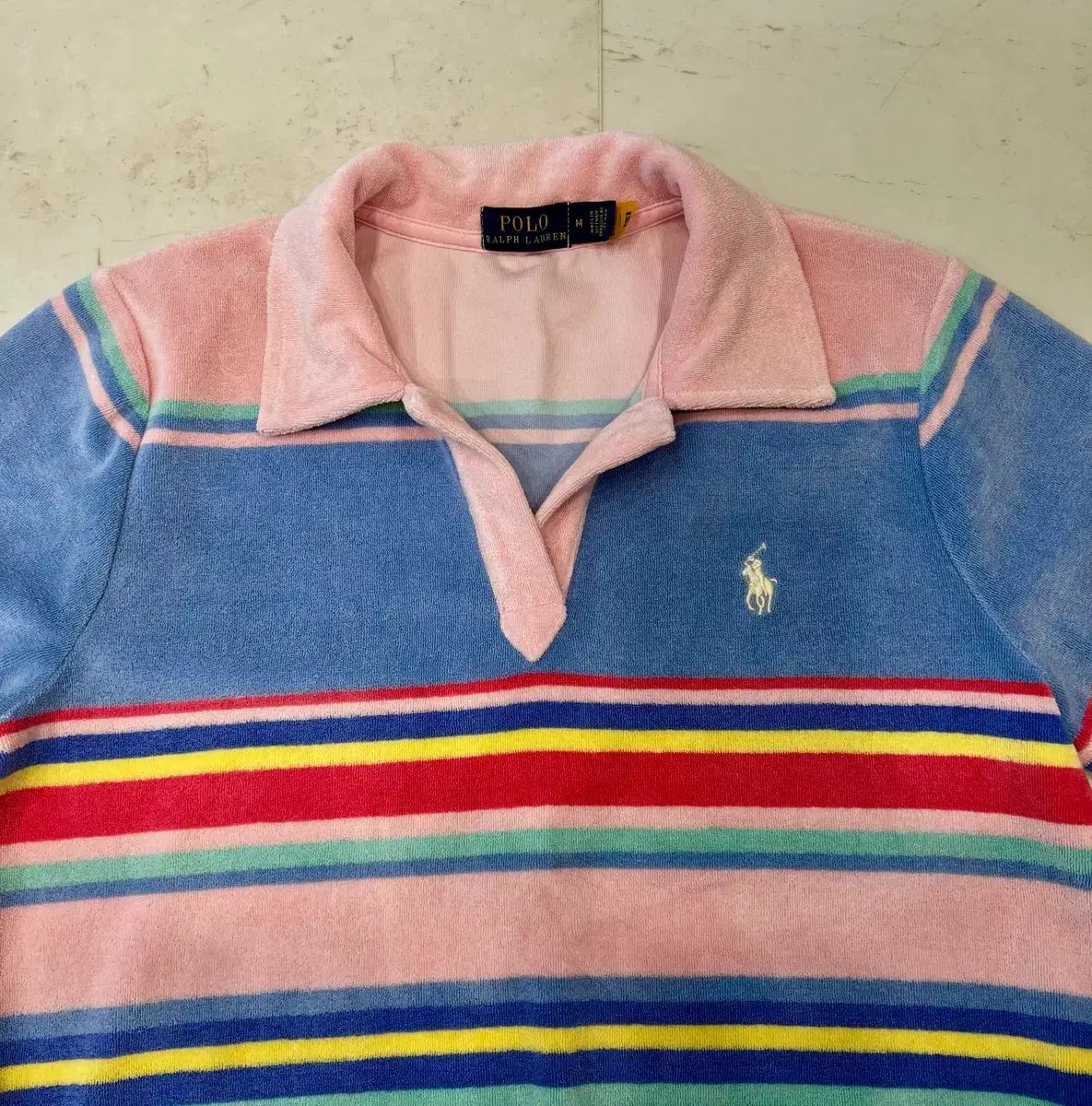 ポロ ラルフローレン テリー カラ 半袖 M
