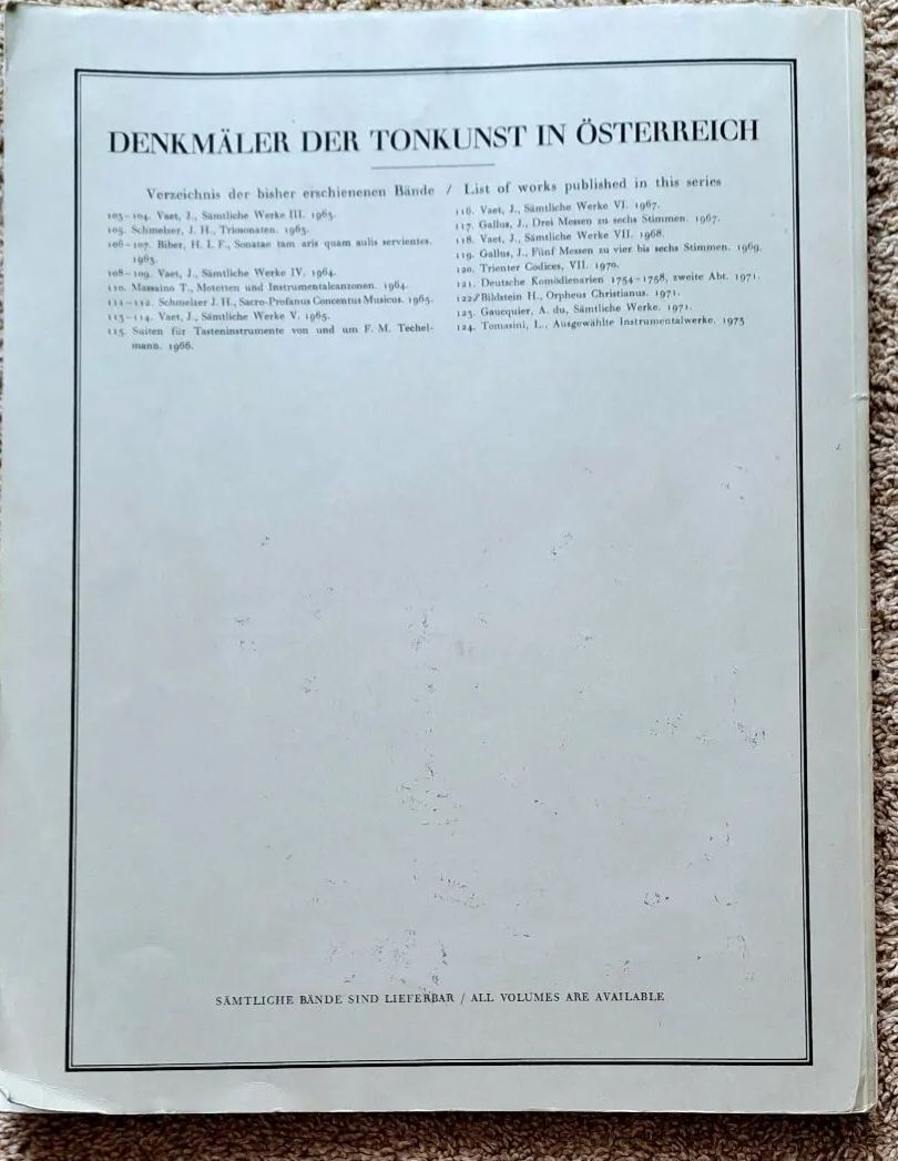 DENKMÄLER DER TONKUNST IN ÖSTERREICH 声楽 楽譜 - メルカリ