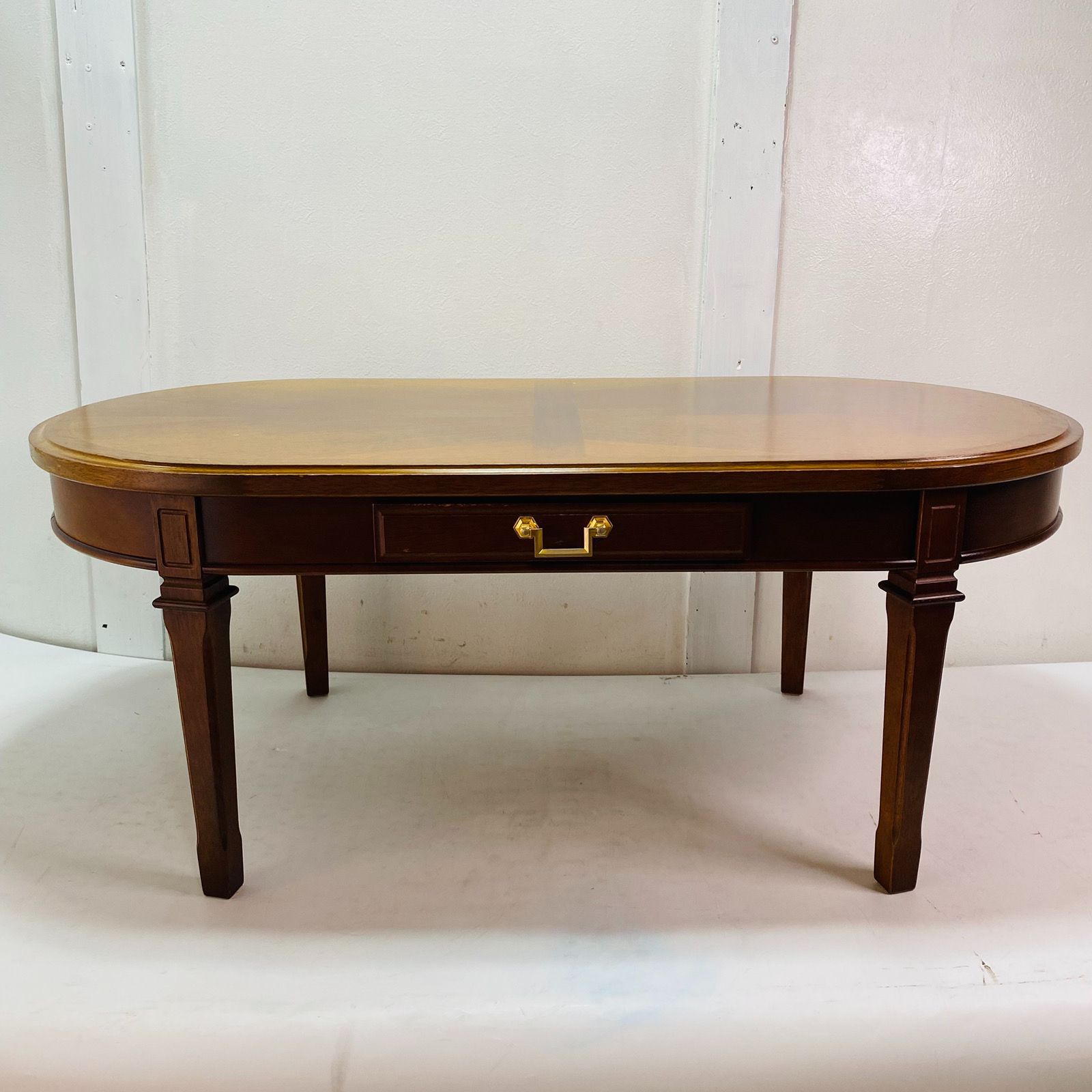 マルニ木工 maruni ローテーブル 引き出し付 センターテーブル 楕円