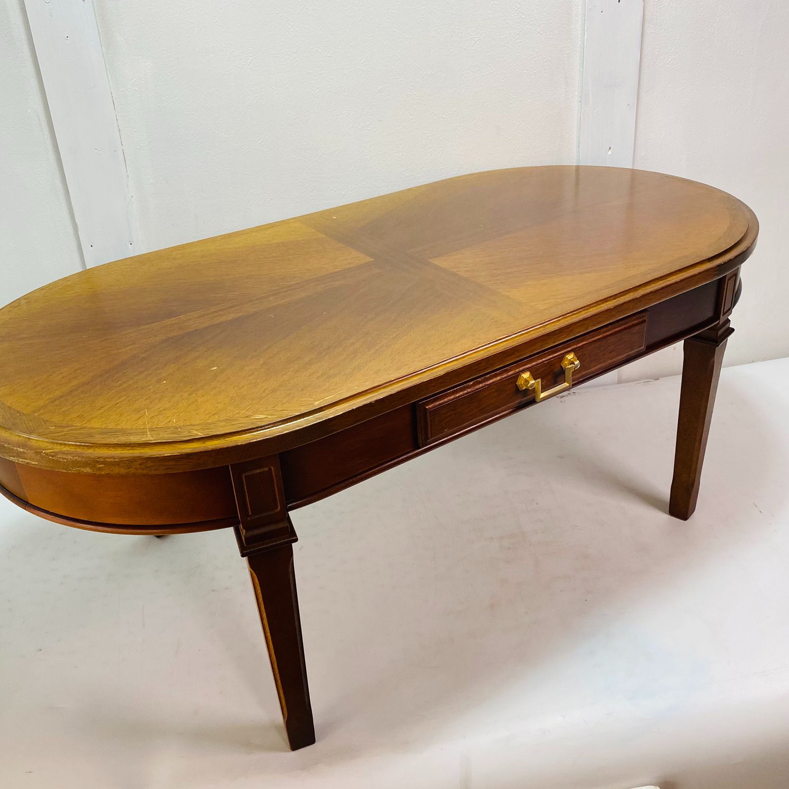 マルニ木工 maruni ローテーブル 引き出し付 センターテーブル 楕円