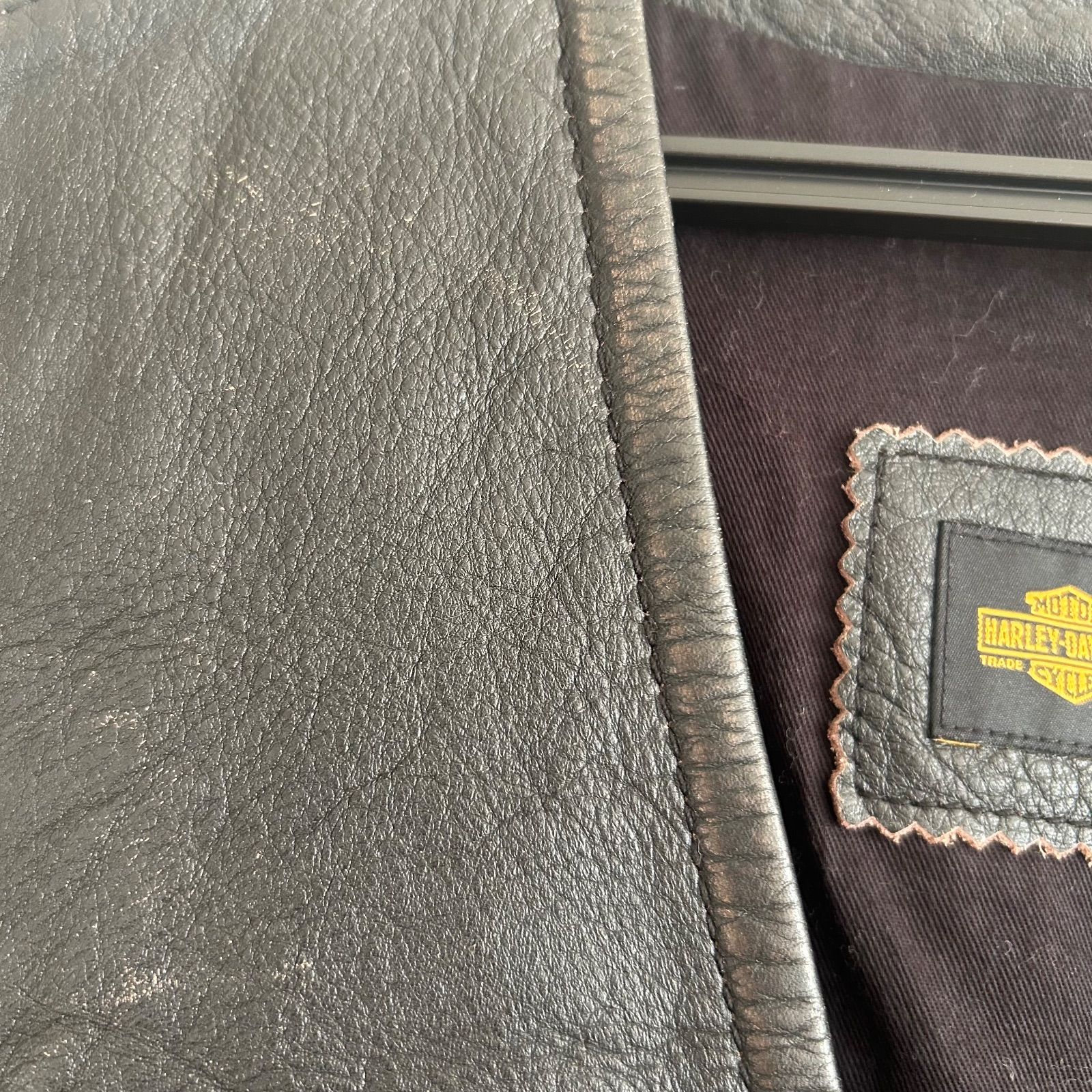 ZM1688 Harley-Davidson ハーレーダビッドソン レザーベスト ブラック