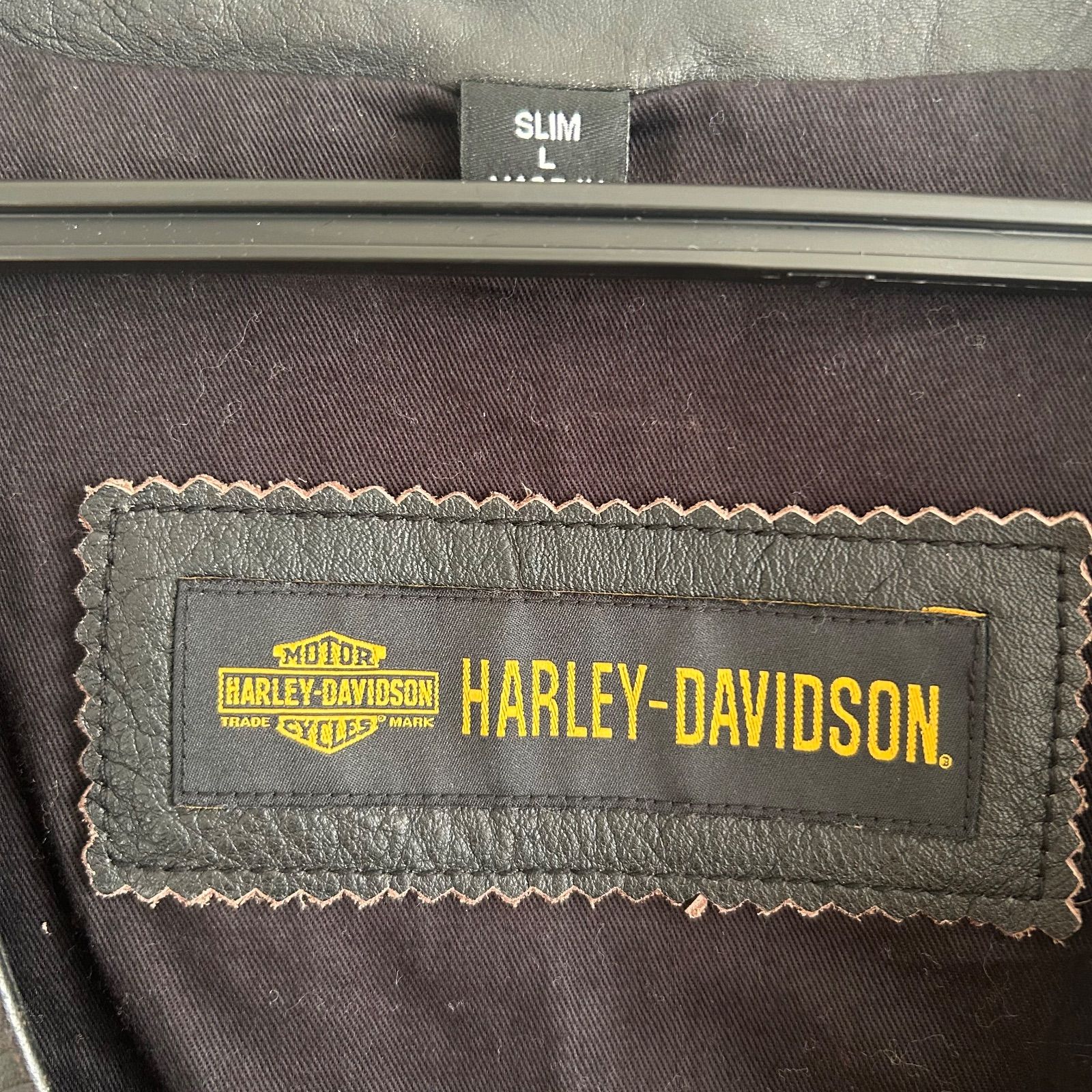 ZM1688 Harley-Davidson ハーレーダビッドソン レザーベスト ブラック