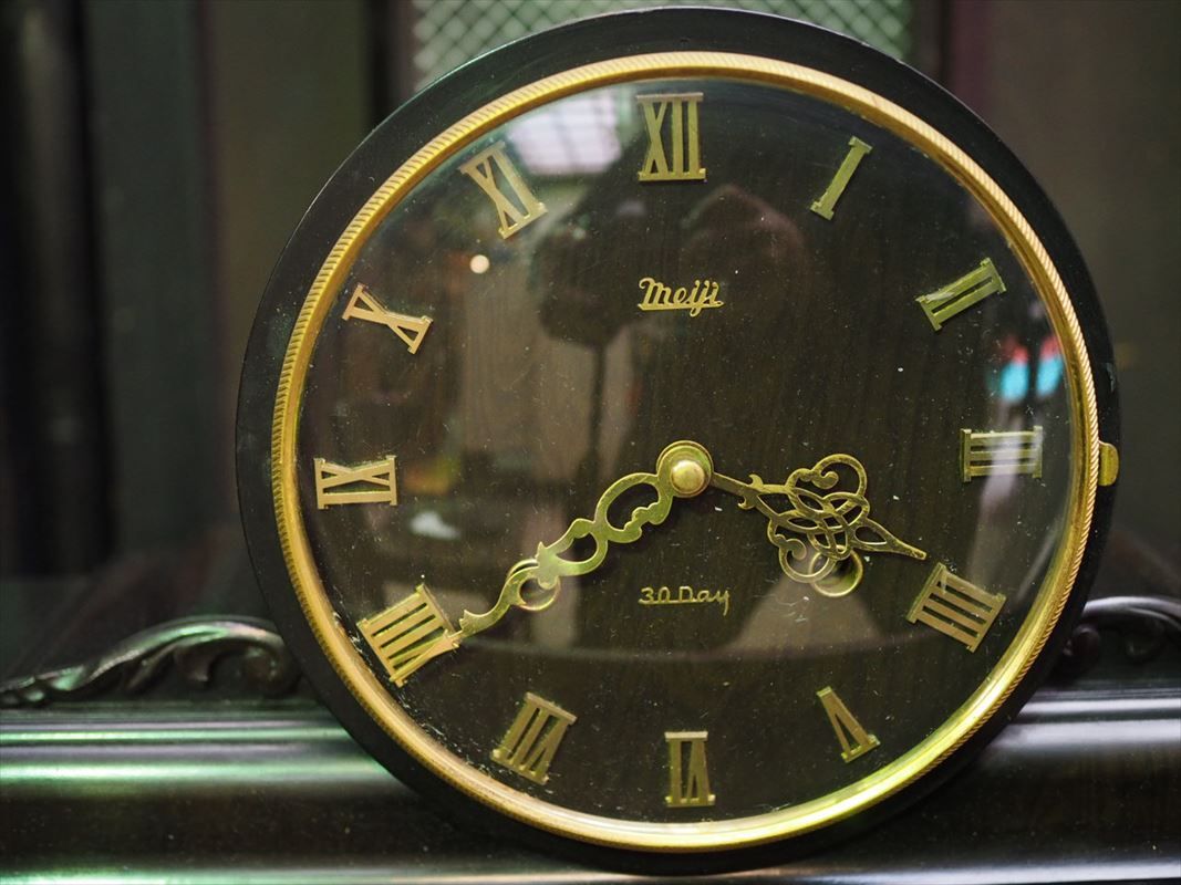 明治 Meiji 置き時計 実働 昭和中期 古録展 送料無料 中古 品番C3085