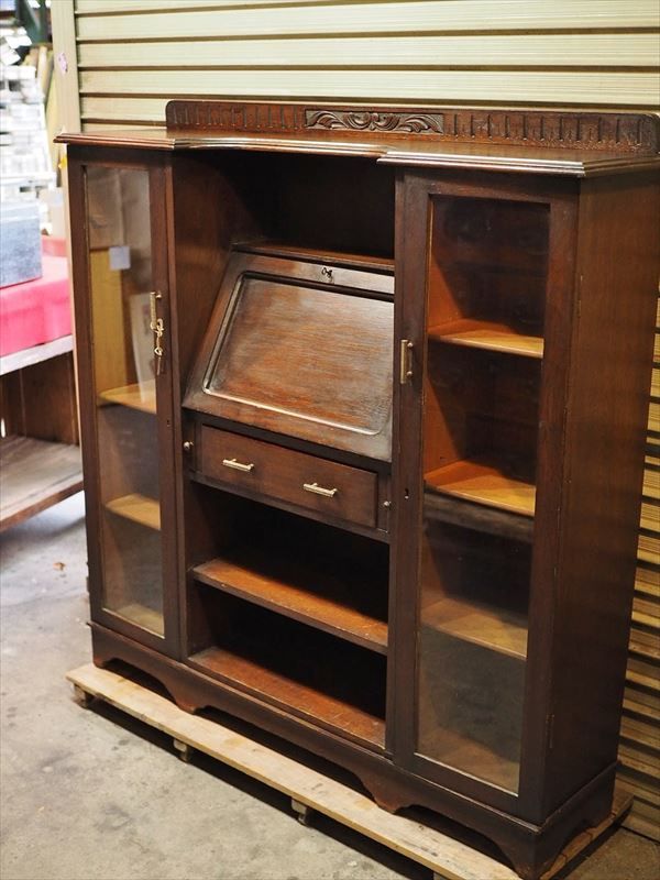 イギリスヴィンテージキャビネットデスク 1920-30 古録展 品番F 4548