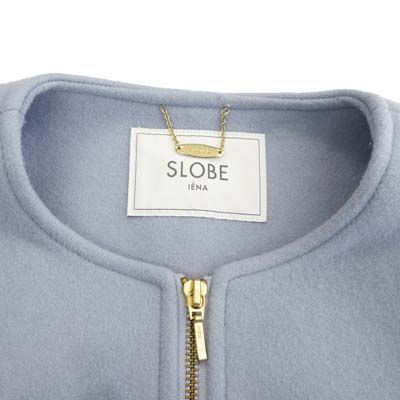 スローブ イエナ SLOBE IENA HAMILTONノーカラージップコート メルトン