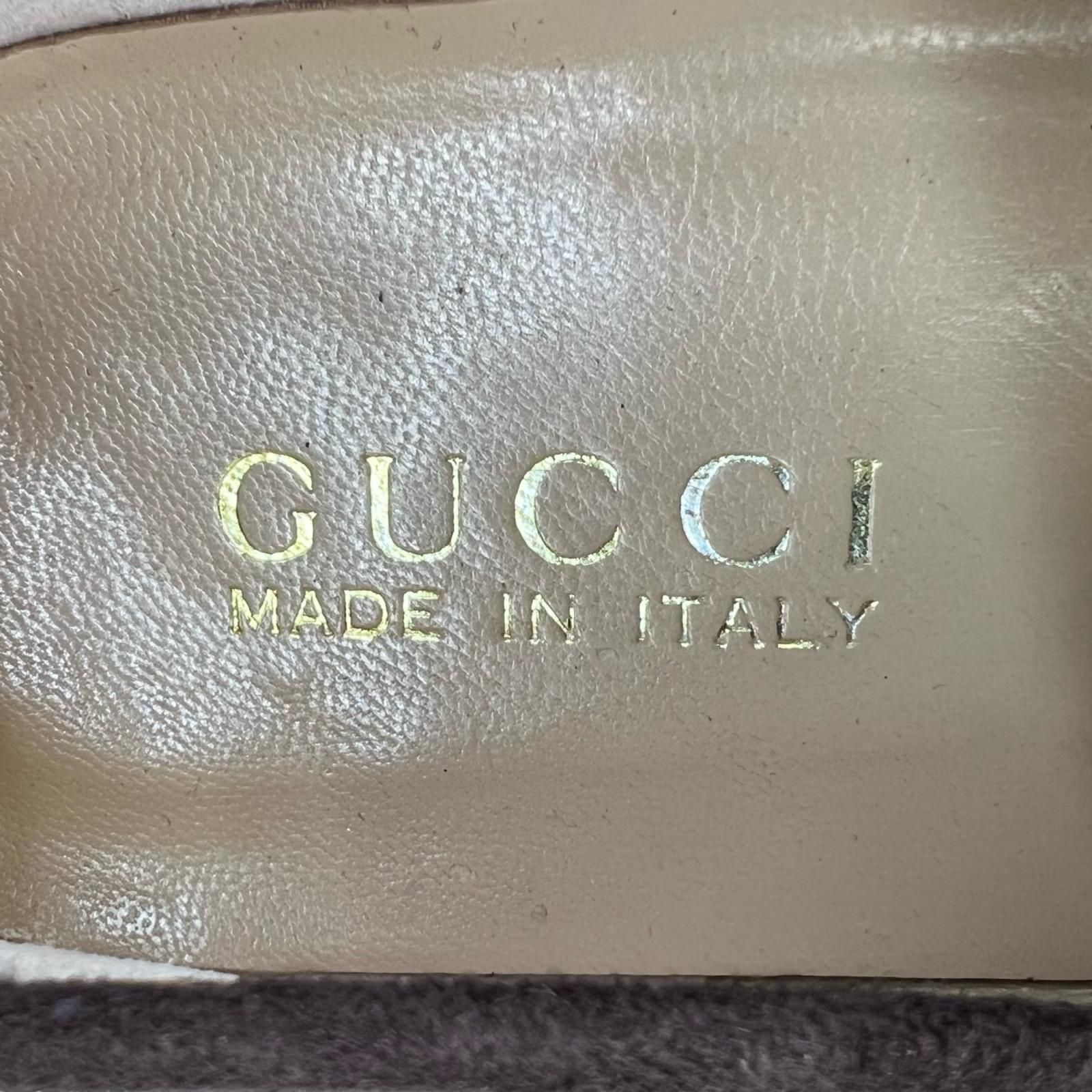 未使用品△GUCCI グッチ 100 0442 スウェードレザー ホースビット