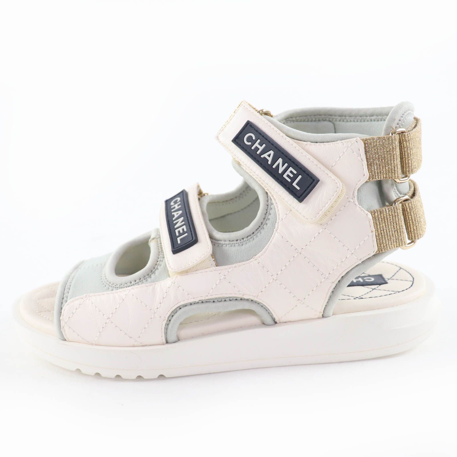 良品☆CHANEL シャネル 21P G37231 ココマーク マトラッセ ベルクロ