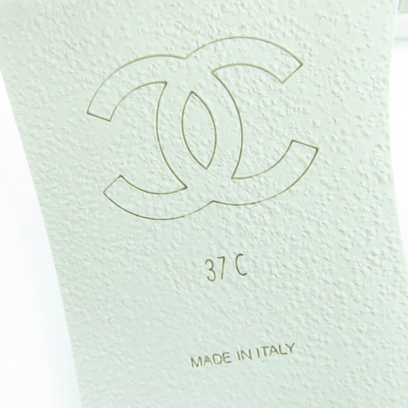  CHANEL シャネル 21 P G 37231 ココマーク マトラッセ ベルクロストラップ スポーツサンダル レザー サンダル ホワイト 37 箱 保存袋付き イタリア製 レディース サンダル サンダル ミュール