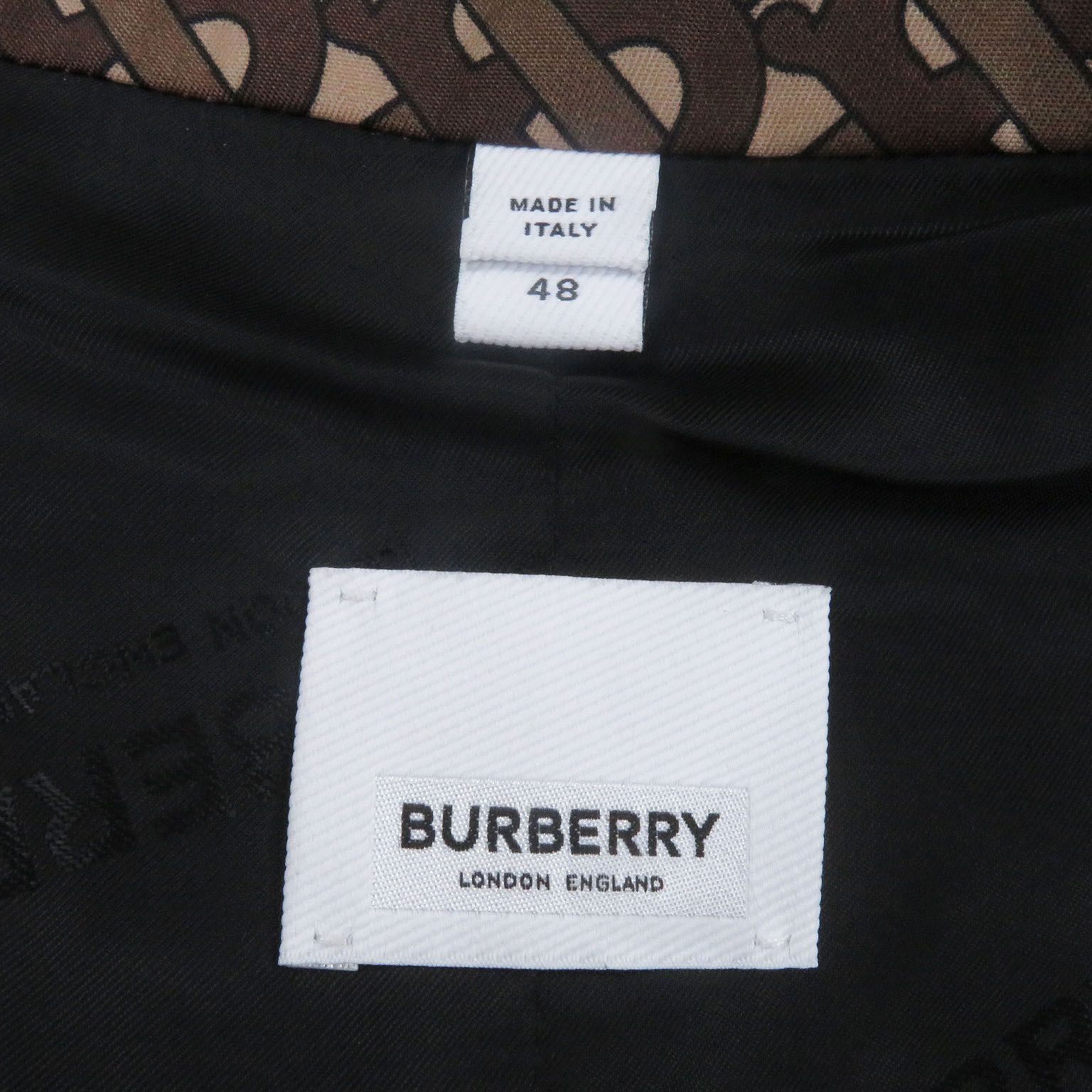 極美品□BURBERRY バーバリー 8018265 TBモノグラム 総柄 フライ