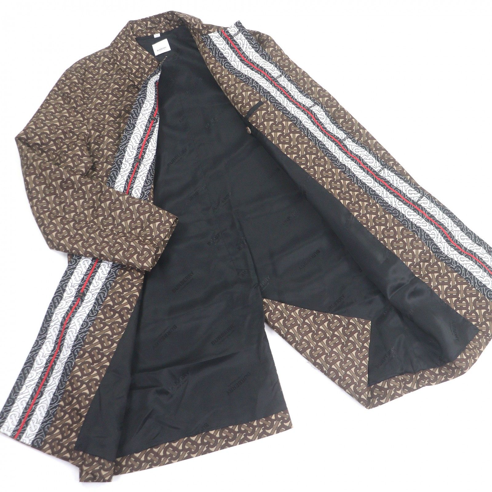 極美品□BURBERRY バーバリー 8018265 TBモノグラム 総柄 フライ