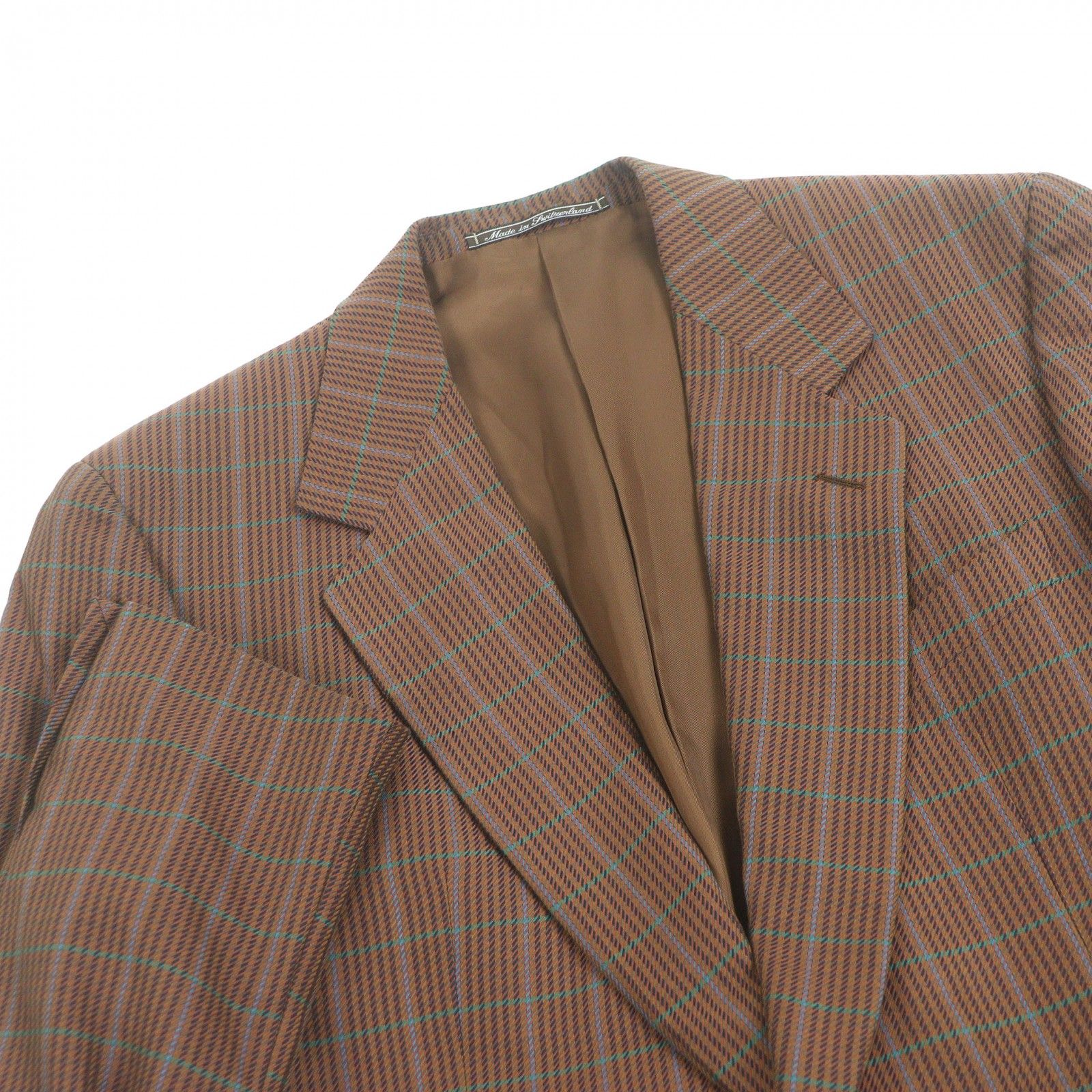 極美品□GUCCI グッチ ヴィンテージ トムフォード初期 チェック柄 ロゴボタン シングル テーラードジャケット ブレザー 46 メンズ 極美品□GUCCI グッチ ヴィンテージ トムフォード初期 チェック柄 ロゴ