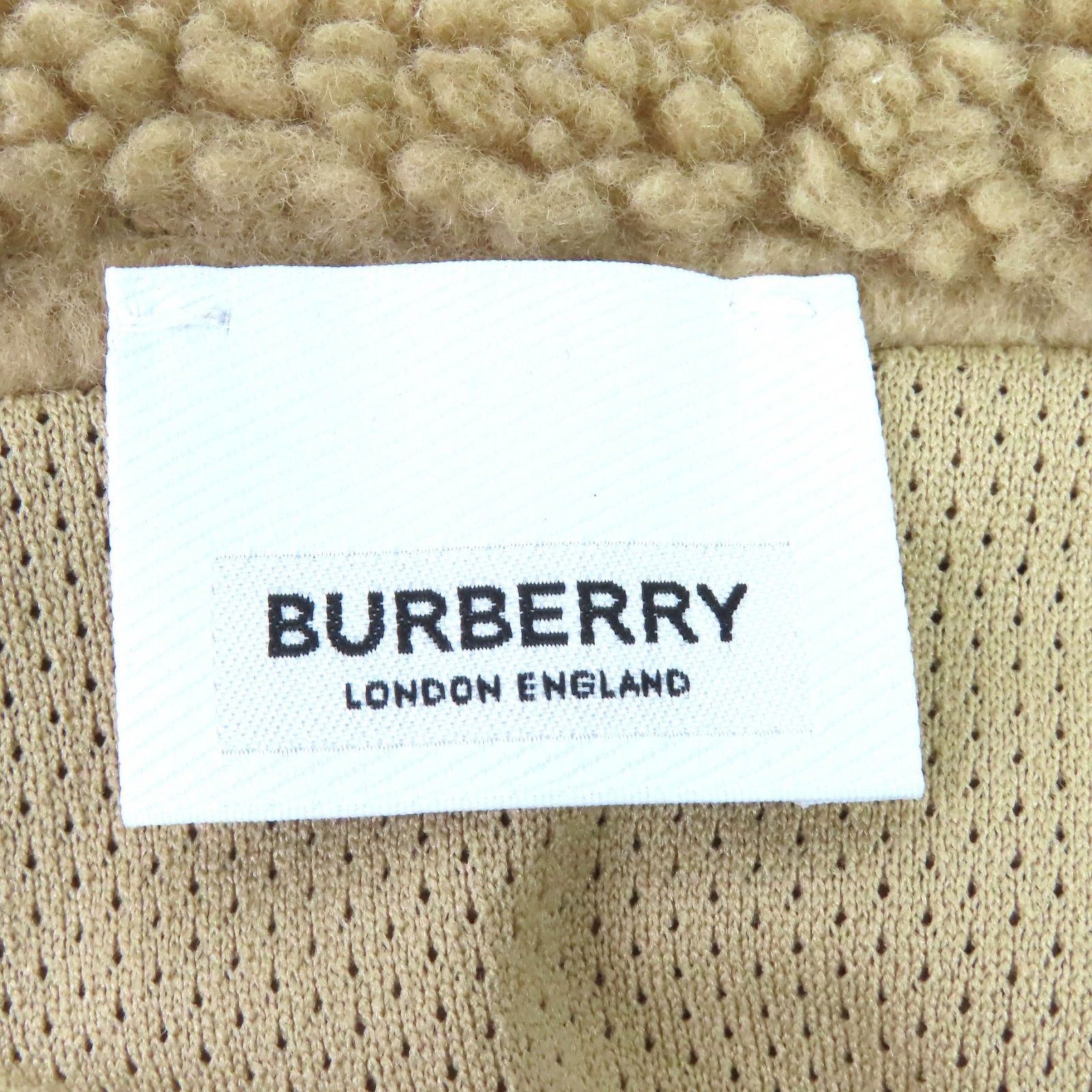 極美品△BURBERRY バーバリー 8045555 ロゴエンブレム ボアフリース