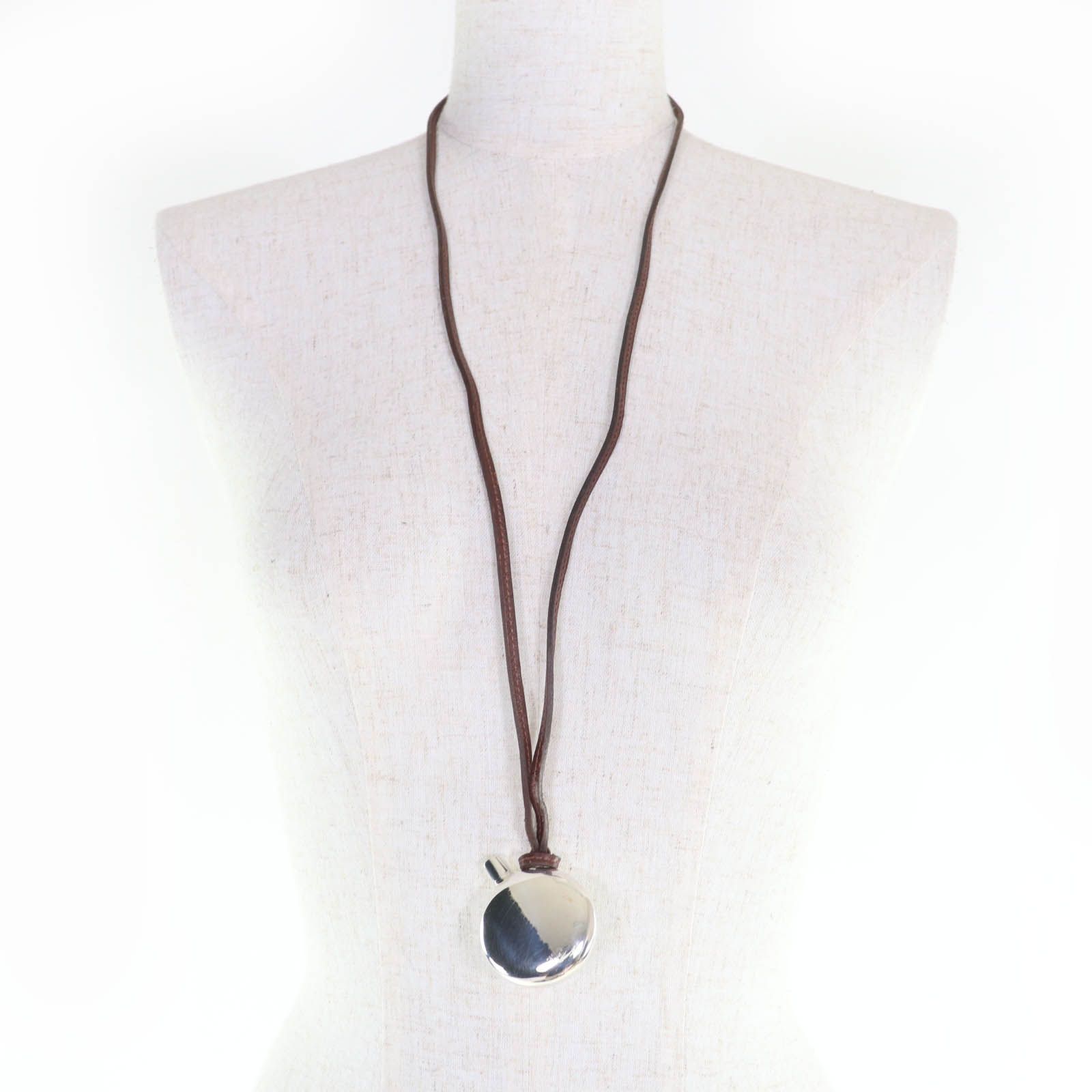 HERMES ヴィンテージ パフュームボトル ペンダント ネックレス シルバー 美品☆HERMES エルメス ヴィンテージ 925 パフュームボトル ネックレス