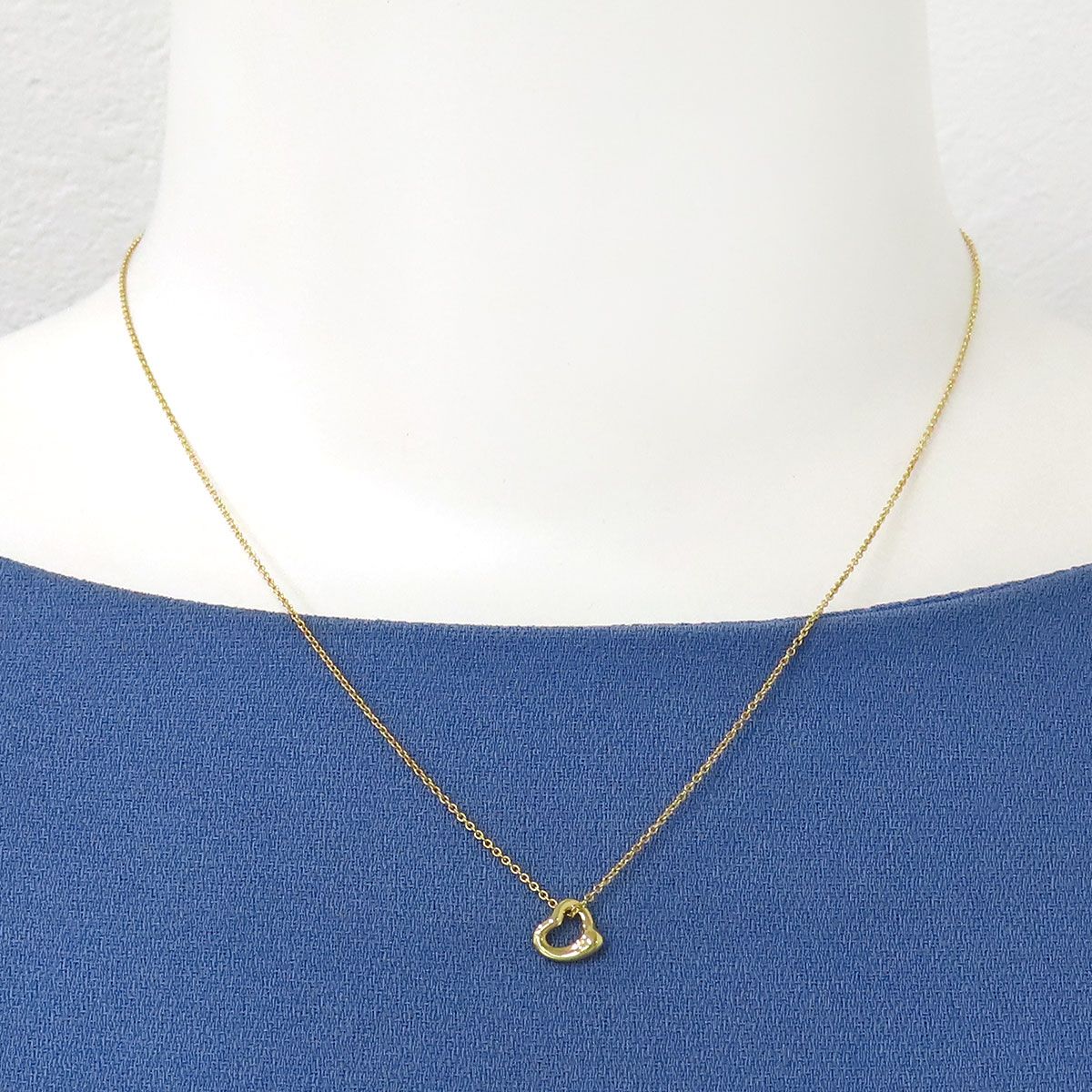 ティファニー オープンハート ネックレス AU750 (K18YG) レディース