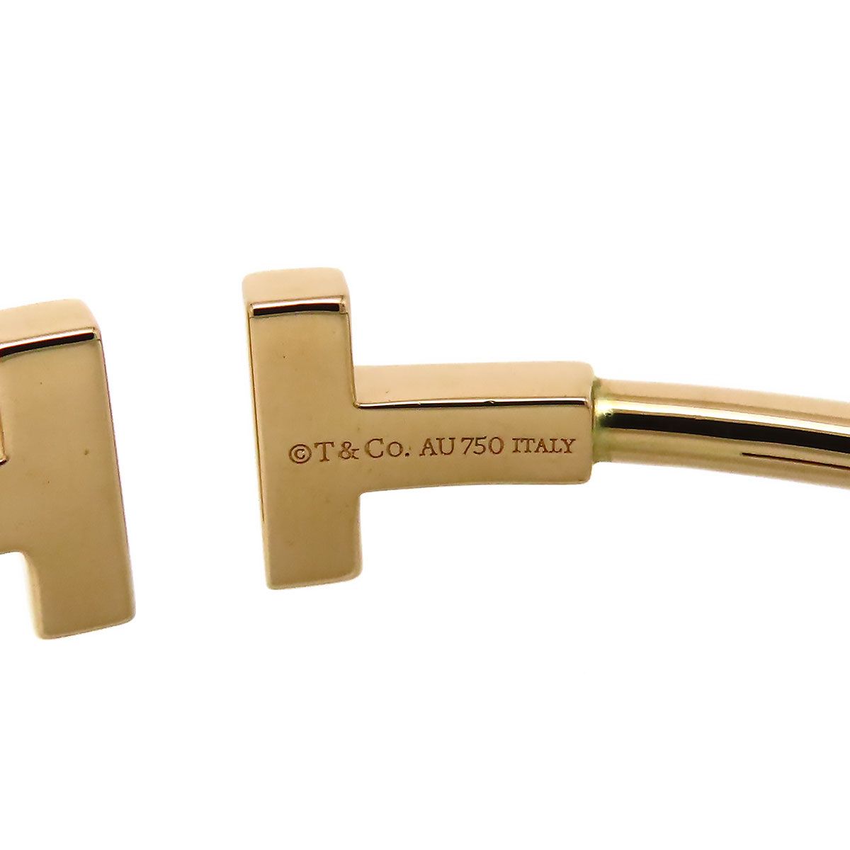 ティファニー Tワイヤー ブレスレット ダイヤモンド #16 750 (K18PG