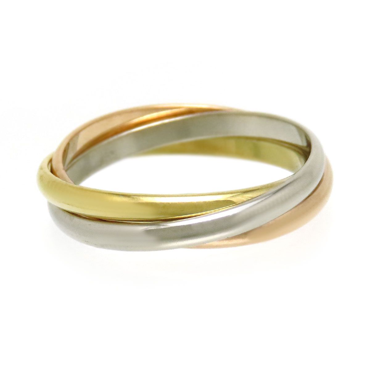 カルティエ トリニティ リング XS #54 750 (K18YG K18WG K18PG