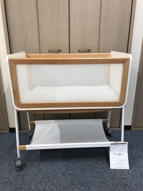 クリーニング済み 説明書付 wagon リリワゴン2 ベビーベッド マット付NO 2 F