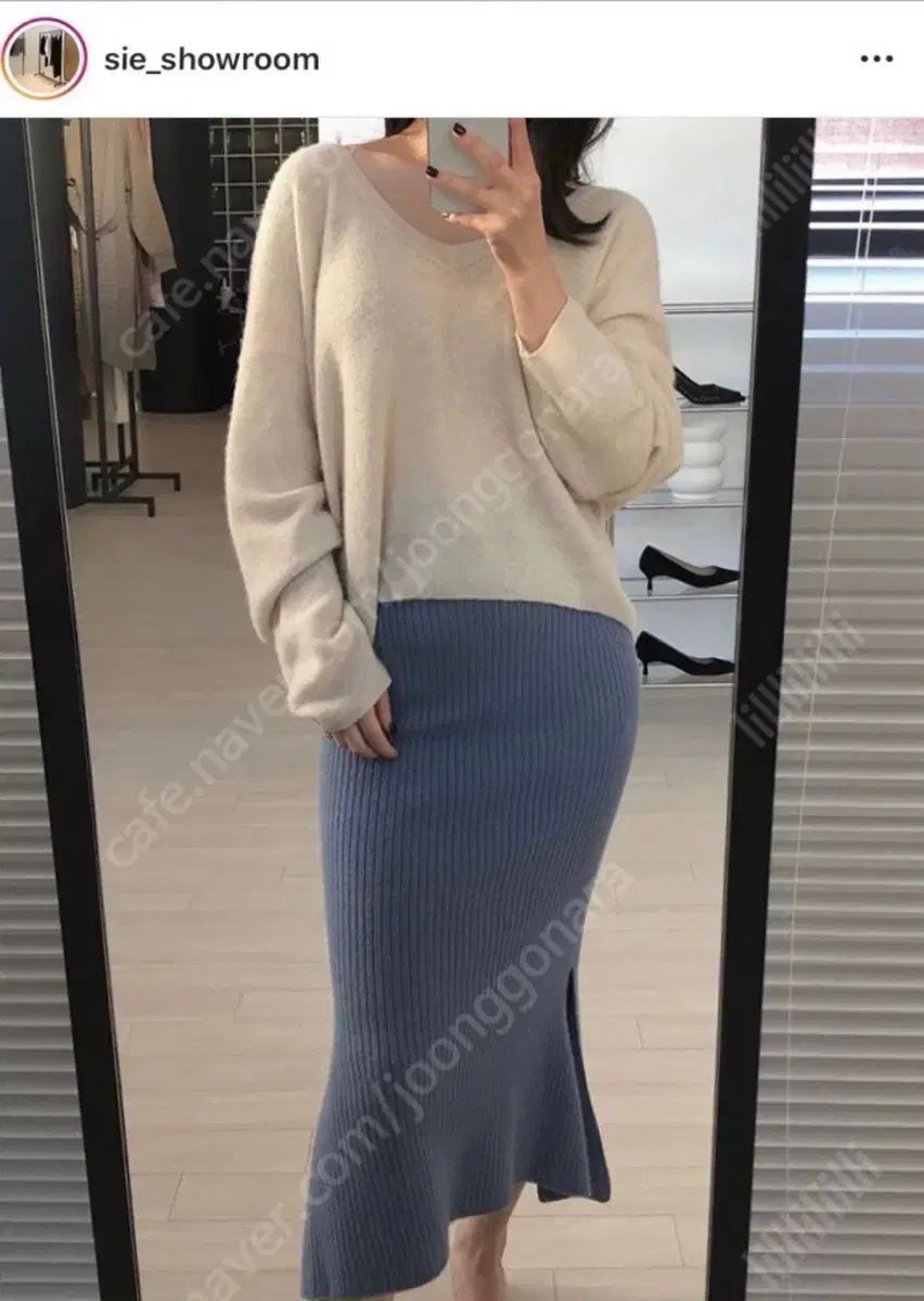 シエ ルー ルーズ アルパカ ニット セレナ ホールガーメント スカート