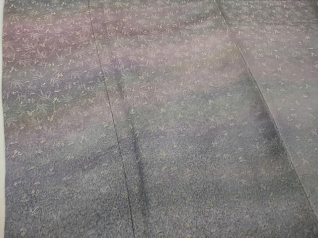  最 初代 久保田一竹 幻の辻が花 訪問着 笹地紋 暈し染め 金通し地 ますいわ屋扱い kh 6 訪問着 付け下げ 着物