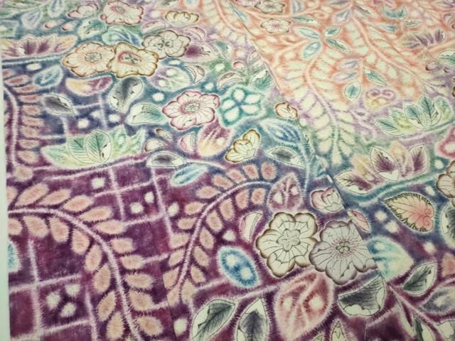 本場結城紬地 訪問着