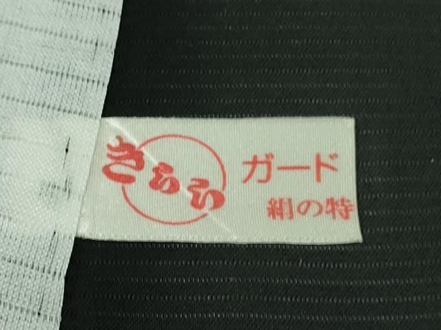  上 夏物 訪問着 絽 枝垂れ桜 雪輪 黒地 kh 6 訪問着 付け下げ 着物