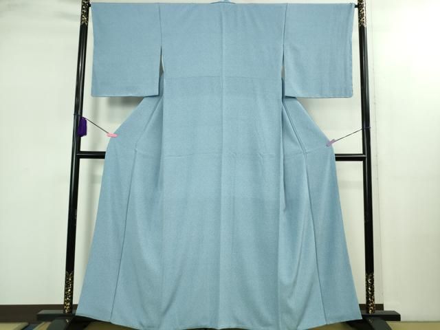 上 人間国宝 小宮康正 型 武田忠孝 江戸小紋 花鳥風月 勿忘草色地 鈴乃屋扱い 反端付き kh 6