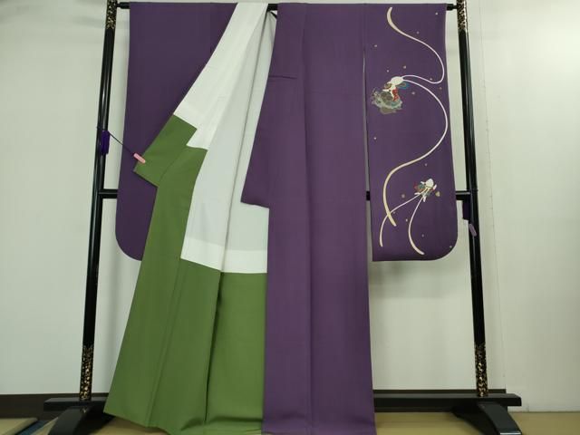 平和屋本店○極上 世界的人形師 辻村寿三郎 ジュサブロー 振袖 兎と亀