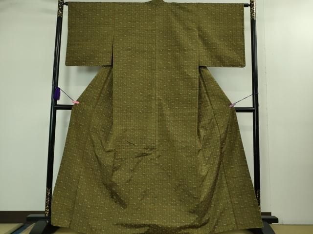 上 本場琉球 読谷山花織 紬地 海松茶色地 kh 6