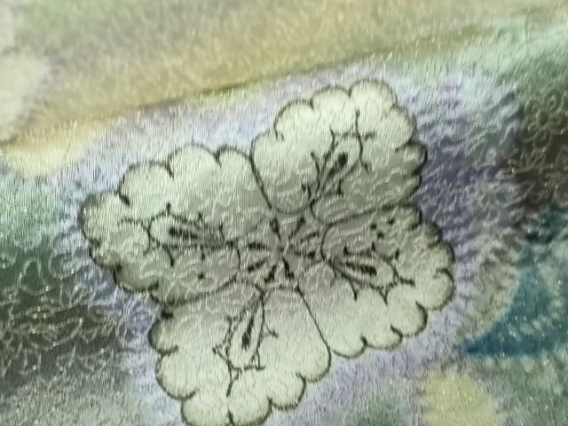  上 久保田一竹 幻の辻が花 訪問着 暈し染め 金通し地 kh 6 訪問着 付け下げ 着物