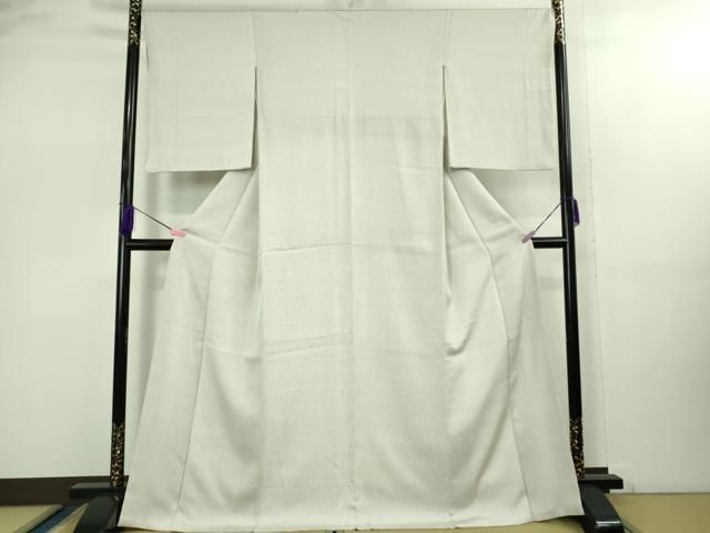 上 に志田 小紋 木目文 素色×白 反端付き kh 6