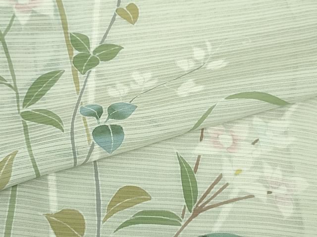 枝花文 千草鼠色地