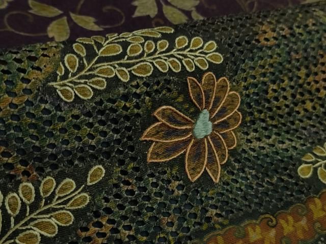 訪問着 更紗花鳥文