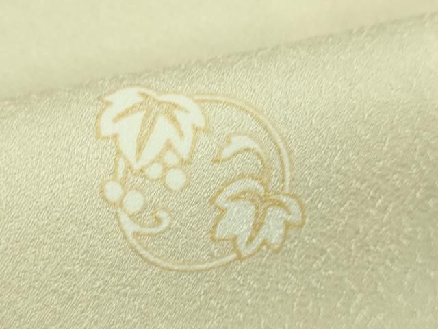 南天草丸文 鳥の子色地