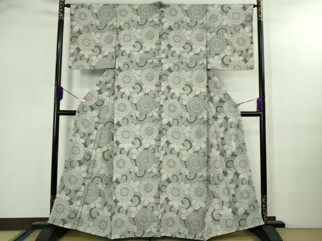 上 重要無形文化財 人間国宝 中村勇二郎 江戸小紋 栄光の三代献上 鬼しぼ縮緬 反端 パンフレット付き kh 6