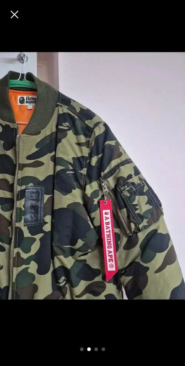 A BATHING APE アベイシングエイプ カモフラ ロング MA-1 ブルゾン